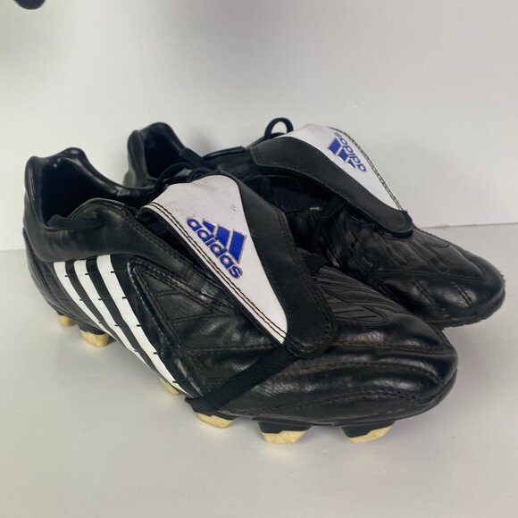 Adidas Predator Absolado PS TRX FG Soccer Cleats Men's 9 Black White Blue 661454 - Picture 1 of 11